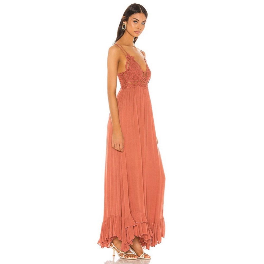 NWT Free People Adella Maxi Slip Dress Copper - Picture 3 of 9